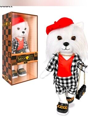Woof & Co 15-inch Fashion Doll – Lily The Poseable Plush Shih Tzu with Removable